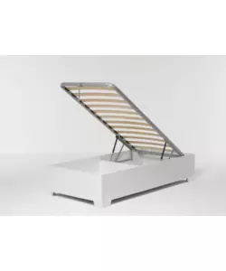 LETTO SINGOLO CONTENITORE CON PIEDINI "BED BOX" BIANCO 90X190 CM